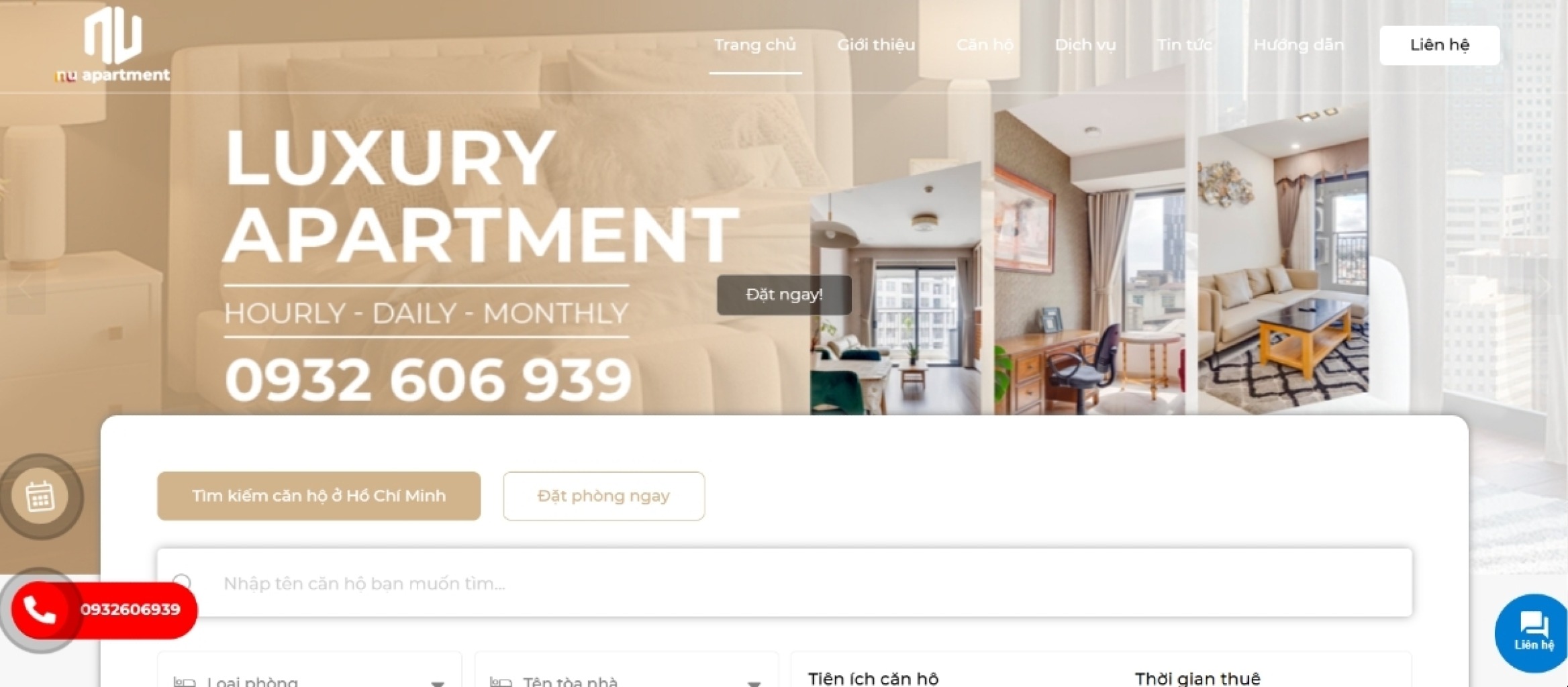 NU Apartment - Căn hộ cao cấp vị trí trung tâm