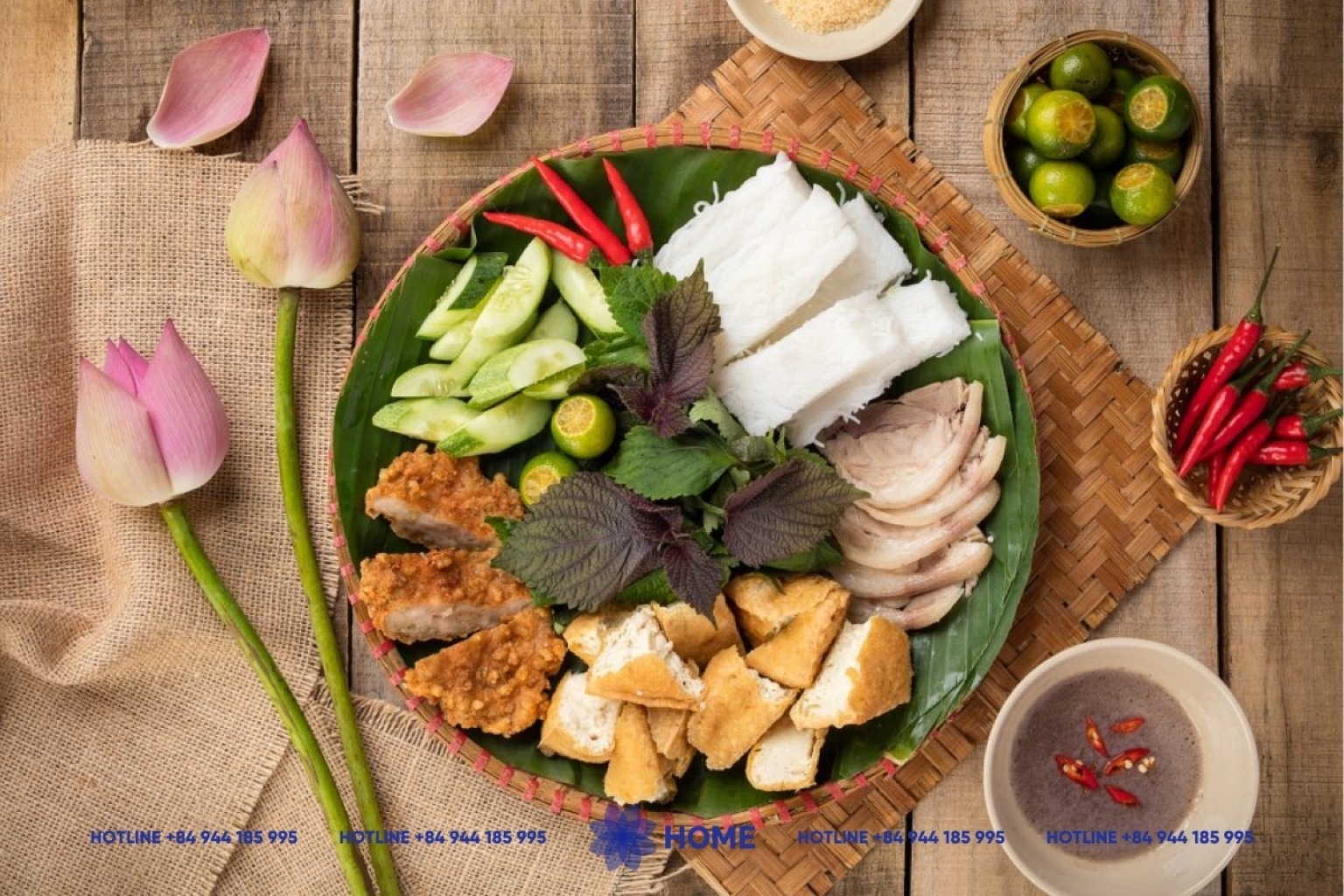 Rice vermicelli with fried tofu & shrimp paste Rice vermicelli with fried tofu & shrimp paste