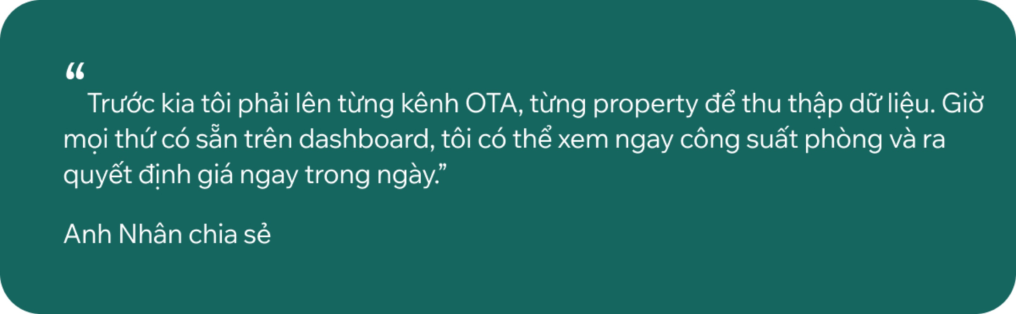 Anh Nh&acirc;n - chuy&ecirc;n gia quản l&yacute; OTA - chia sẽ những thay đổi r&otilde; rệt trong c&ocirc;ng việc sau khi sử dụng GoHost 