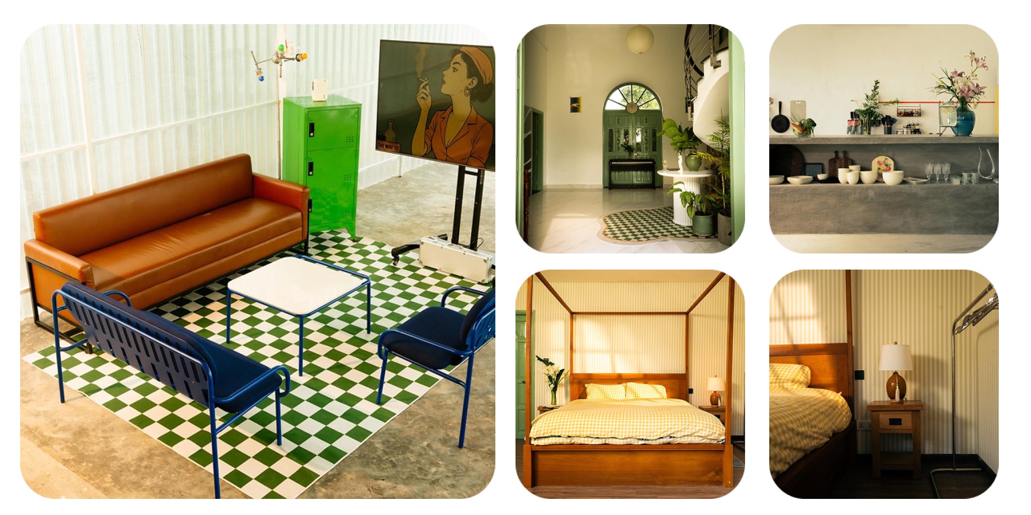 Hồ bơi ngo&agrave;i trời s&acirc;n vườn Nh&agrave; Bao La Cần Giuộc tường v&agrave;ng c&acirc;y xanh nhiệt đới