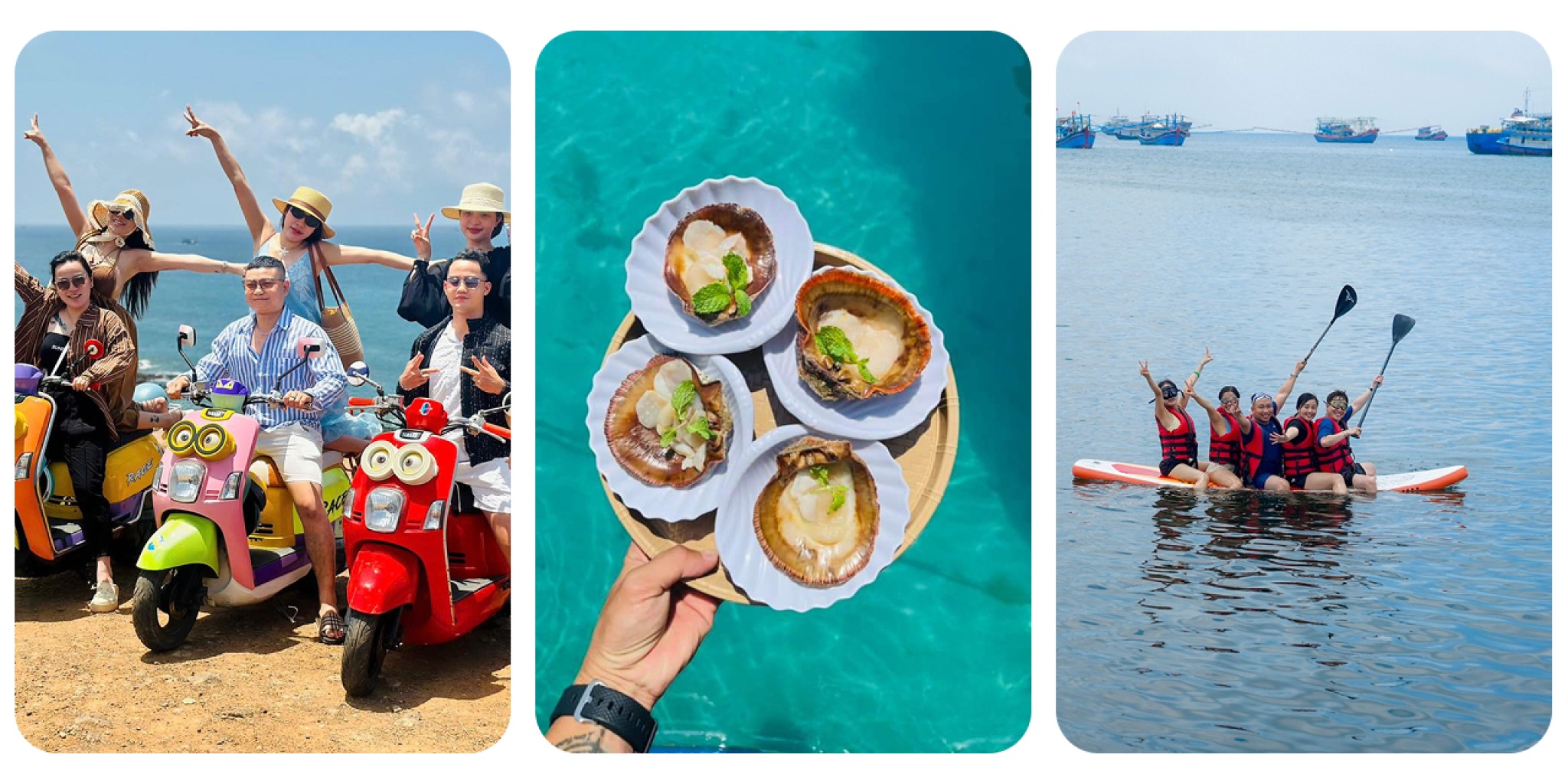 Chủ Thuyền Xưa hướng dẫn du kh&aacute;ch: BBQ hải sản, ch&egrave;o kayak, thu&ecirc; xe m&aacute;y kh&aacute;m ph&aacute; đảo Ph&uacute; Qu&yacute; để kỳ nghỉ th&ecirc;m phần th&uacute; vị